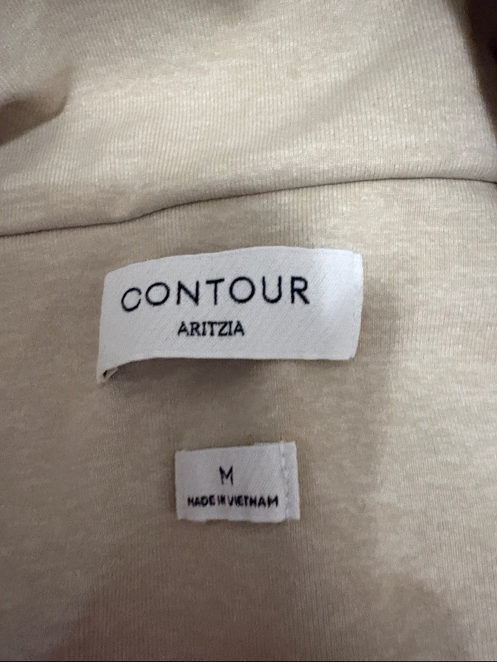 Neutral Beige  Aritzia Ruched  Top - Picture 2 of 3